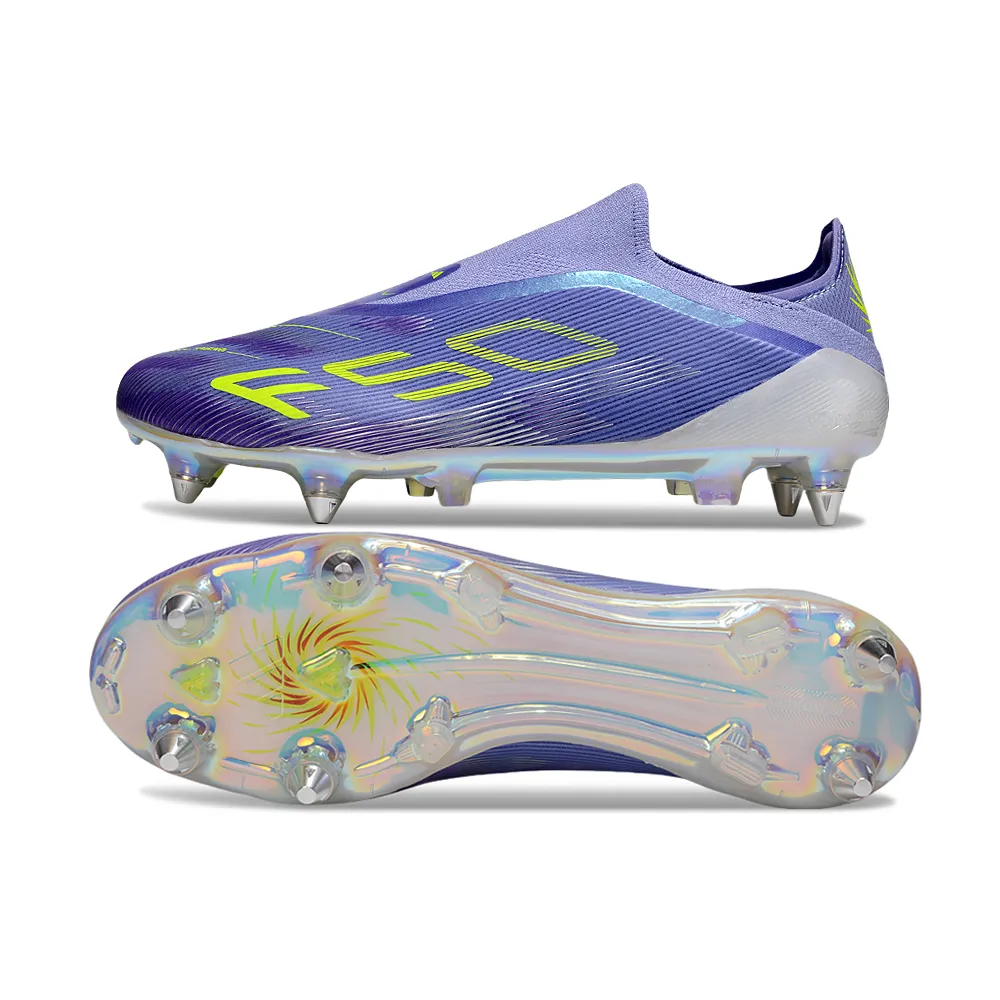 Chuteira Campo Adidas F50 Ponta de Alumínio Roxo e Verde | Velocidade