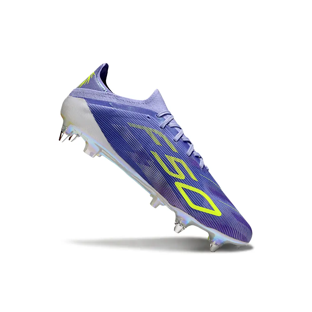 Chuteira Campo Adidas F50+ LL Ponta de Aluminio Roxo e Verde | Leve