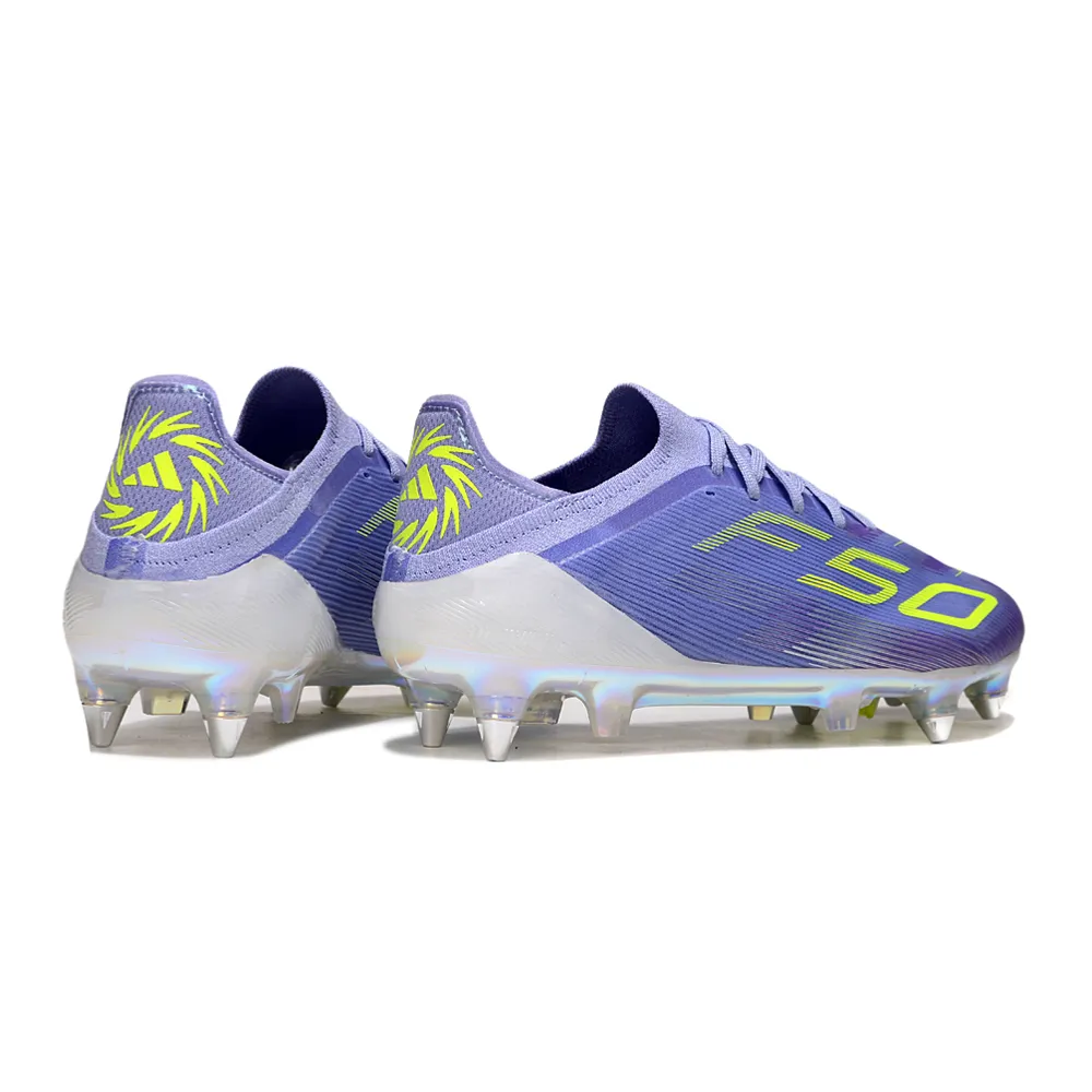 Chuteira Campo Adidas F50+ LL Ponta de Aluminio Roxo e Verde | Leve