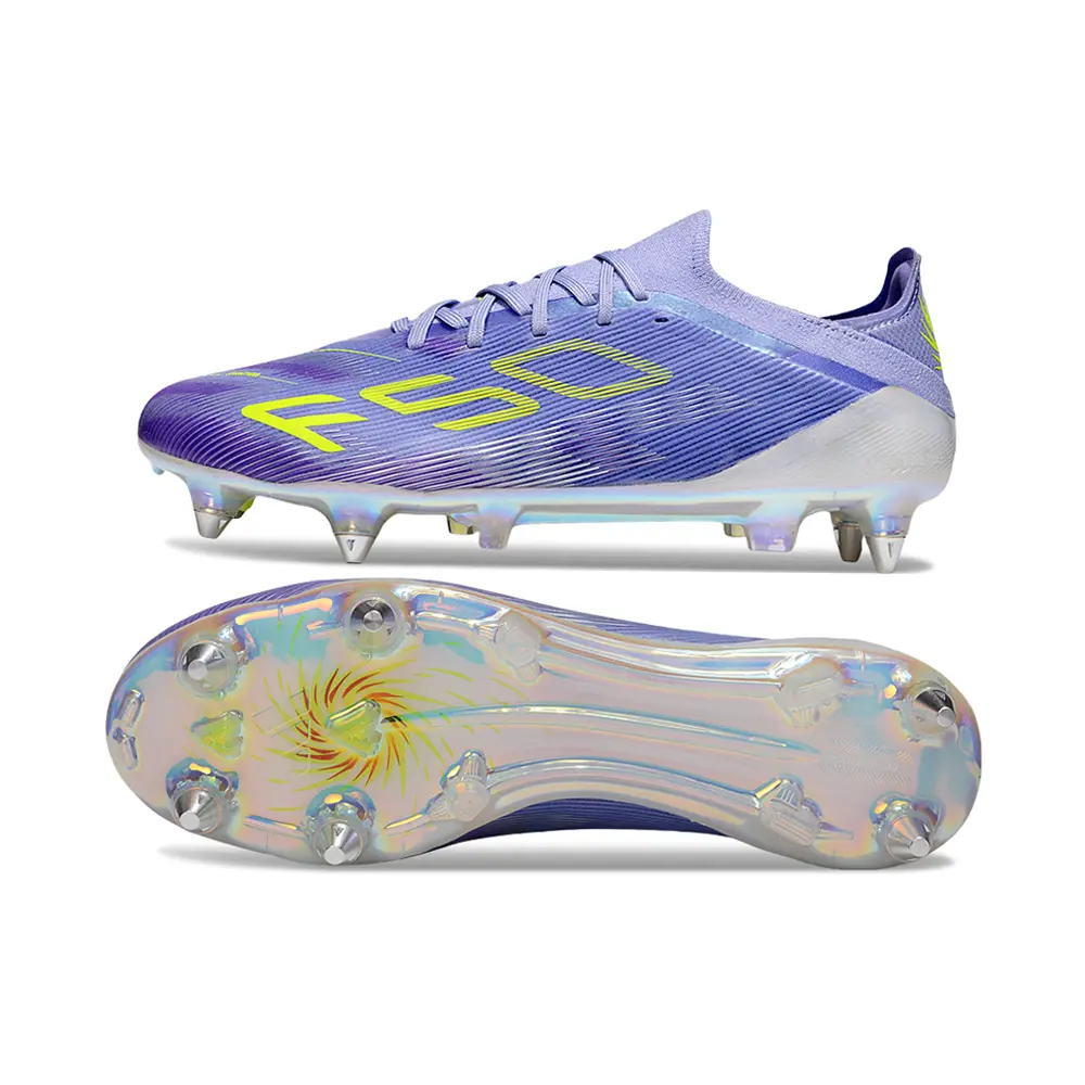 Chuteira Campo Adidas F50+ LL Ponta de Aluminio Roxo e Verde | Leve