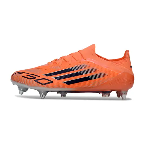 Chuteira Campo Adidas F50 Ponta de Aluminio Laranja e Preto