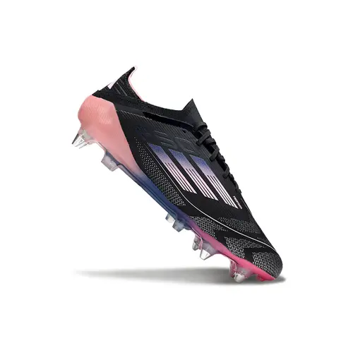 Chuteira Campo Adidas F50 Ponta de Aluminio Preto e Rosa