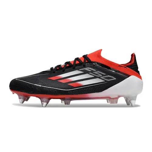 Chuteira Campo Adidas F50 Ponta de Aluminio Vermelho e Preto 