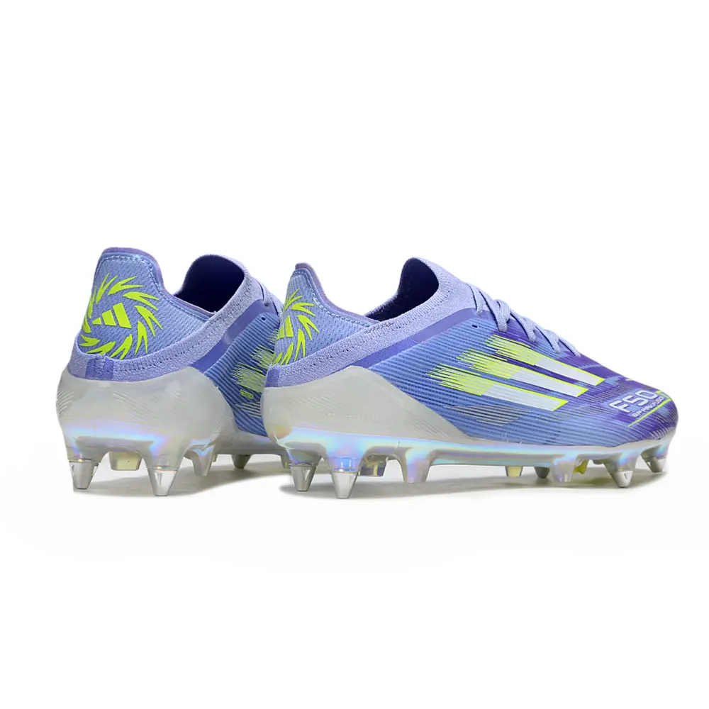 Chuteira Campo Adidas F50 Ponta de Alumínio Roxo e Verde