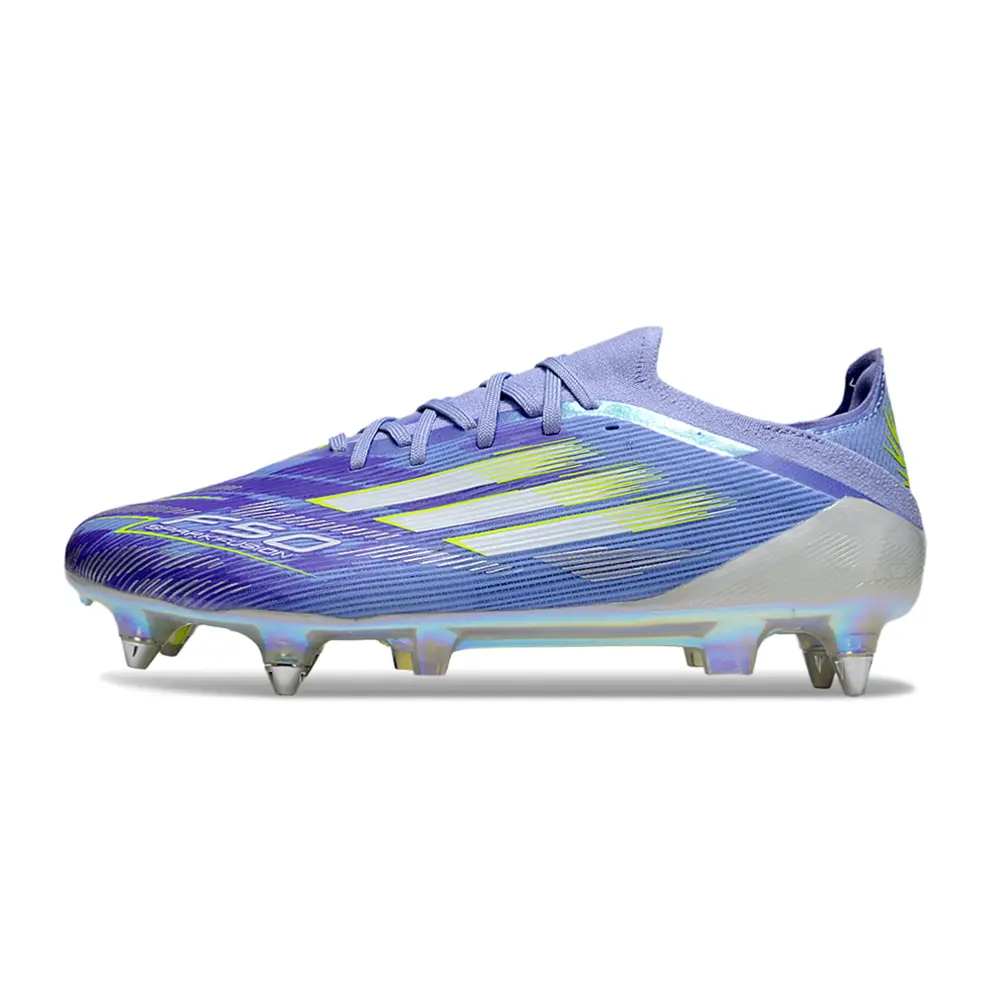 Chuteira Campo Adidas F50 Ponta de Alumínio Roxo e Verde