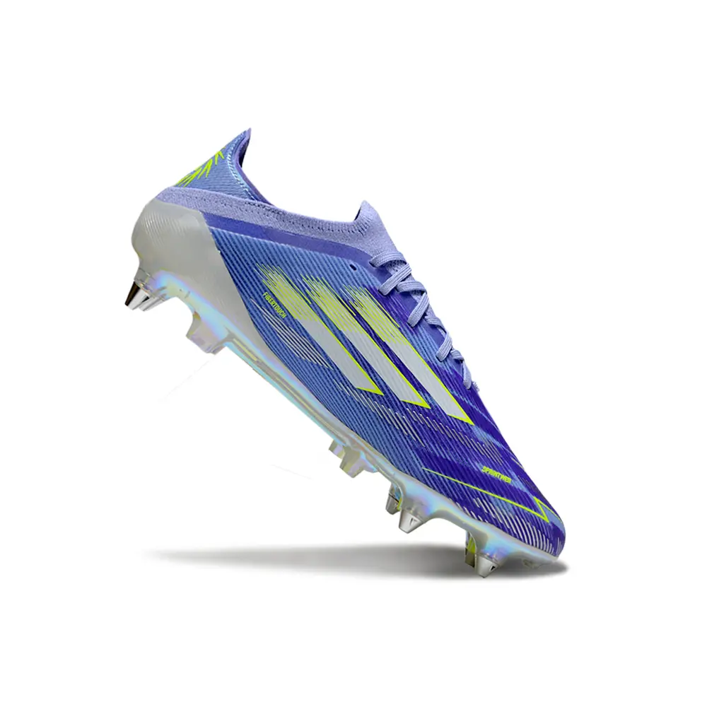 Chuteira Campo Adidas F50 Ponta de Alumínio Roxo e Verde