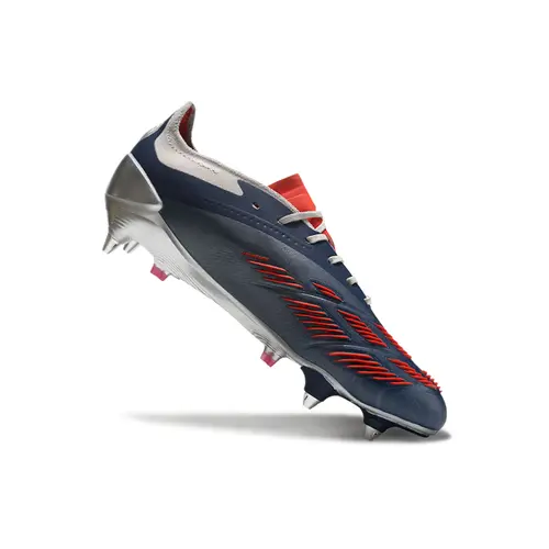 Chuteira Campo Adidas Predator Elite Ponta de Aluminio Prata, Azul e Vermelho