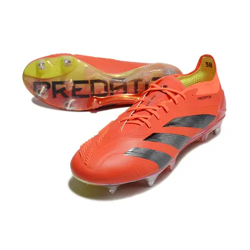 Chuteira Campo Adidas Predator Elite Ponta de Aluminio Vermelho e Preto