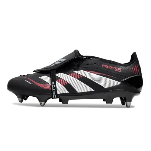 Chuteira Campo Adidas Predator Elite FT 30 Ponta de Aluminio Preto e Vermelho