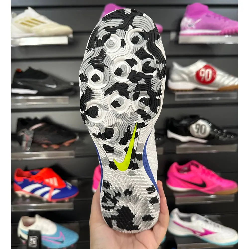 Chuteira Futsal Nike React Gato IC Branco, Preto e Azul - Pronta Entrega