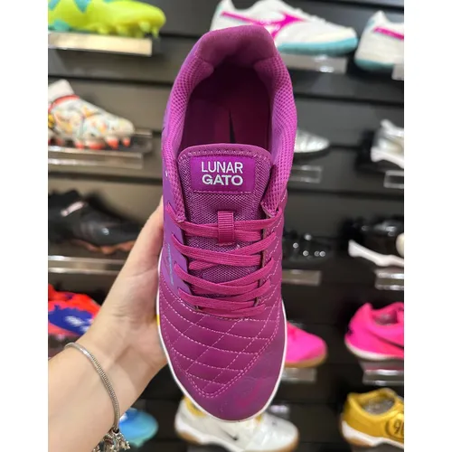 Chuteira Futsal Nike Lunar Gato II IC Roxa e Branca - Pronta Entrega
