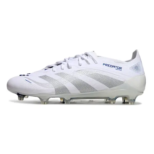 Chuteira Campo Adidas Predator Elite FG Branca e Azul - Polar Victory