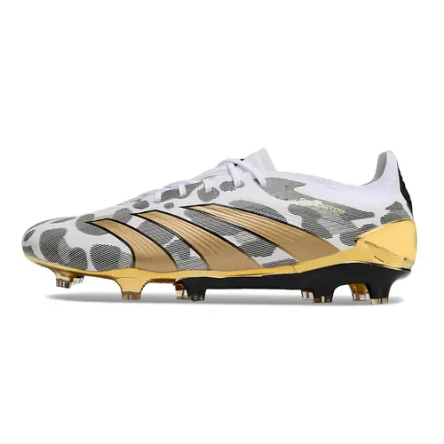 Chuteira Campo Adidas Predator Elite FG Branca e Dourada - Generation Pred 2.0 Pack