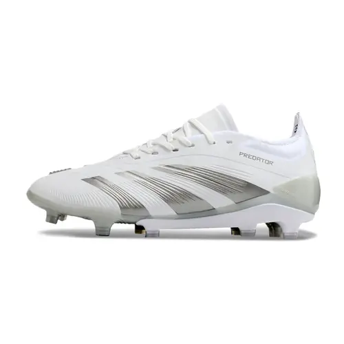 Chuteira Campo Adidas Predator Elite FG Branca e Prata - Pearlized Pack