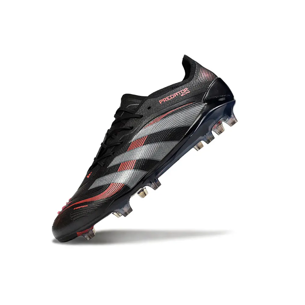 Chuteira Campo Adidas Predator Elite FG Preta e Vermelha