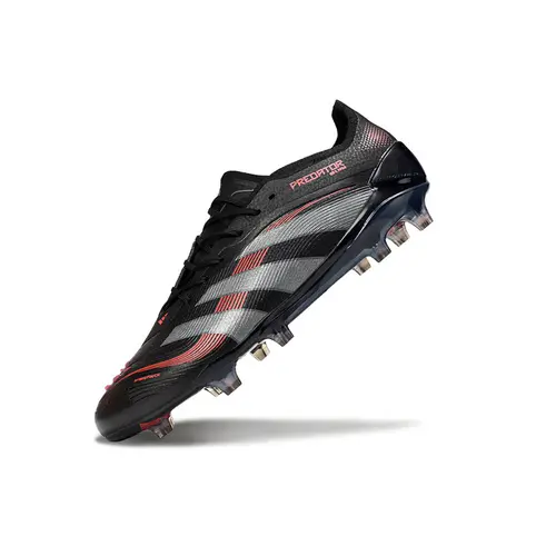 Chuteira Campo Adidas Predator Elite FG Preta e Vermelha