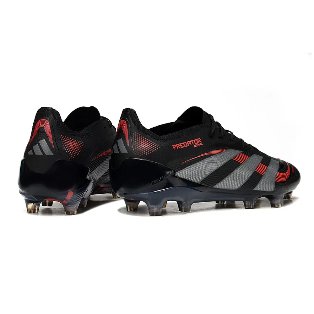 Chuteira Campo Adidas Predator Elite FG Preta e Vermelha