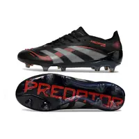 Chuteira Campo Adidas Predator Elite FG Preta e Vermelha - imagem 4