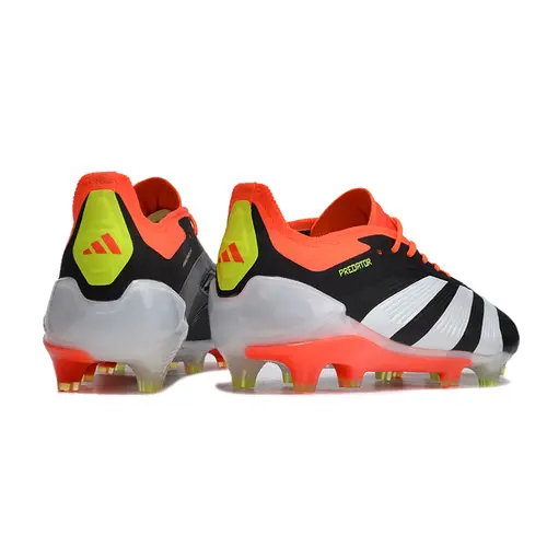 Chuteira Campo Adidas Predator Elite FG Preta, Laranja e Branco - Solar Energy