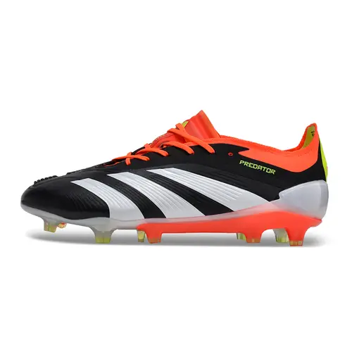 Chuteira Campo Adidas Predator Elite FG Preta, Laranja e Branco - Solar Energy