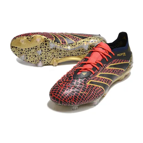 Chuteira Campo Adidas Predator Elite FG Preta, Vermelha e Dourado - Year of the Snake