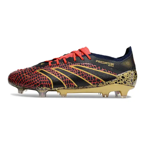 Chuteira Campo Adidas Predator Elite FG Preta, Vermelha e Dourado - Year of the Snake