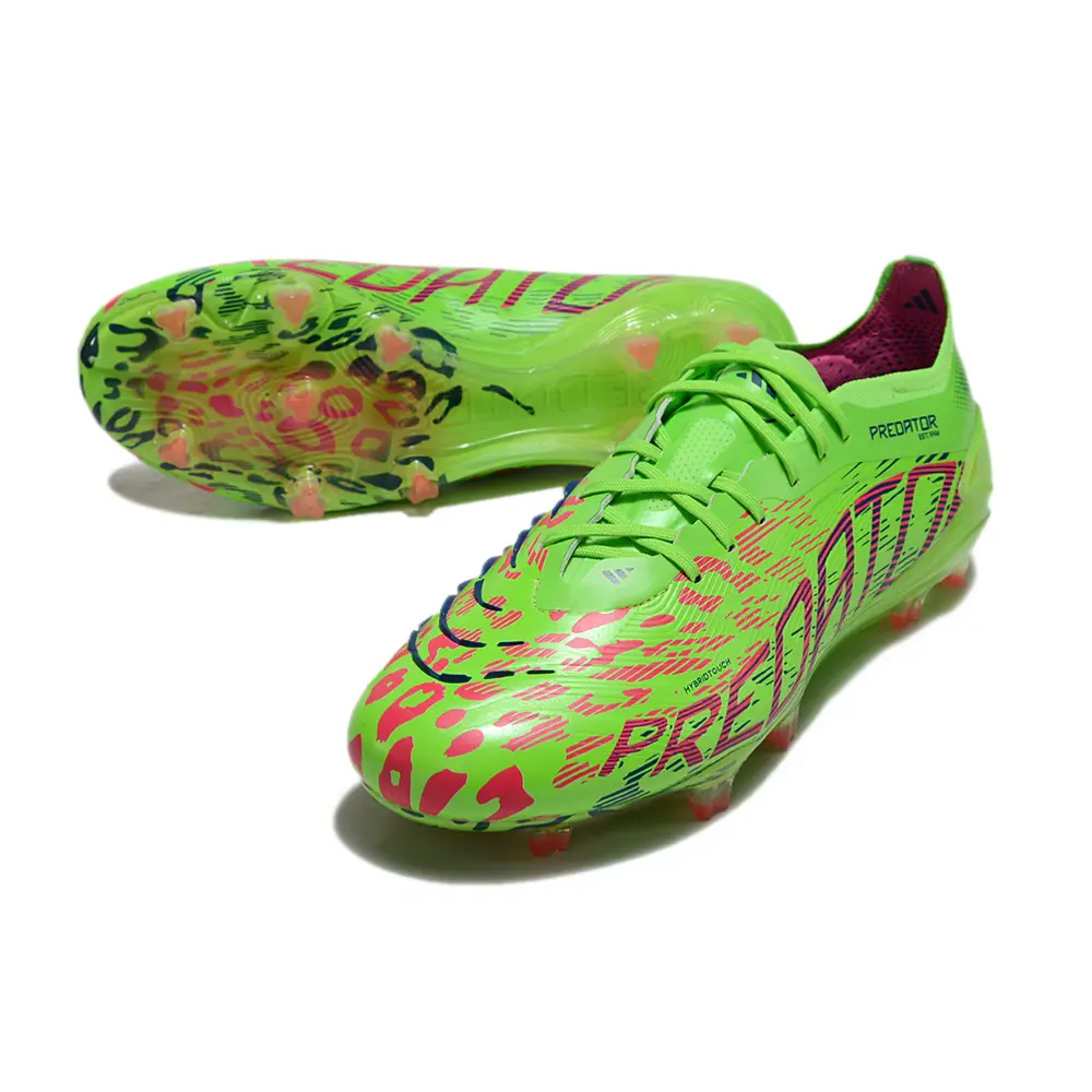 Chuteira Campo Adidas Predator Elite FG Verde e Rosa - Mystic Victory
