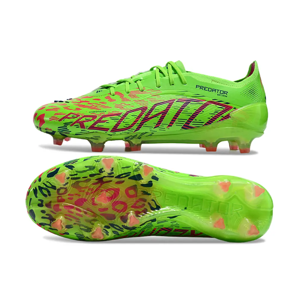 Chuteira Campo Adidas Predator Elite FG Verde e Rosa - Mystic Victory
