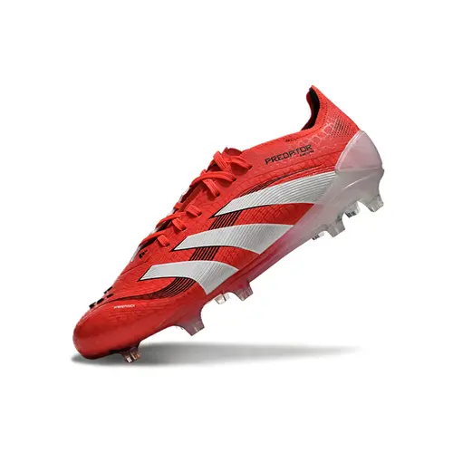 Chuteira Campo Adidas Predator Elite FG Vermelha e Branca - Pure Victory