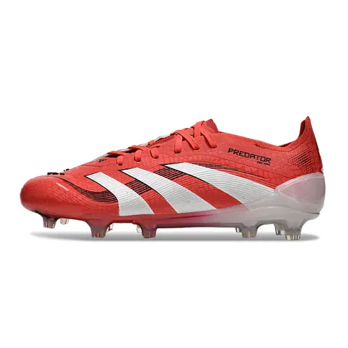 Chuteira Campo Adidas Predator Elite FG Vermelha e Branca - Pure Victory