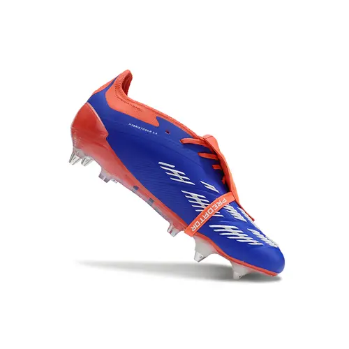Chuteira Campo Adidas Predator Elite FT 30 Ponta de Aluminio Azul, Vermelho e Branco
