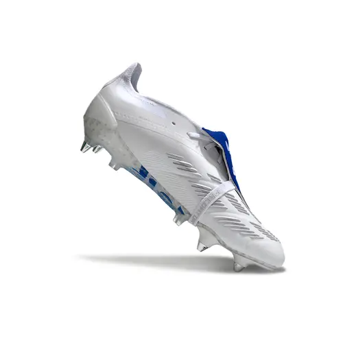 Chuteira Campo Adidas Predator Elite FT 30 Ponta de Aluminio Branca e Azul - Kvara 7