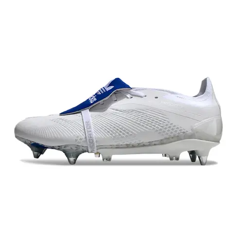 Chuteira Campo Adidas Predator Elite FT 30 Ponta de Aluminio Branca e Azul - Kvara 7