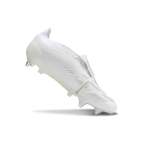 Chuteira Campo Adidas Predator Elite FT 30 Ponta de Aluminio Branca e Dourada - Day Spark Pack