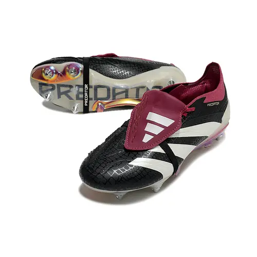 Chuteira Campo Adidas Predator Elite FT 30 Ponta de Aluminio Preta e Roxa