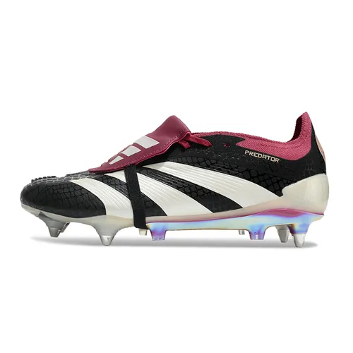 Chuteira Campo Adidas Predator Elite FT 30 Ponta de Aluminio Preta e Roxa