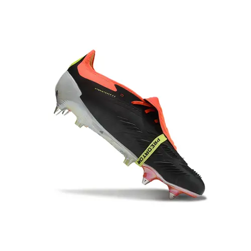 Chuteira Campo Adidas Predator Elite FT 30 Ponta de Aluminio Preto, Laranja e Branco - Solar Energy