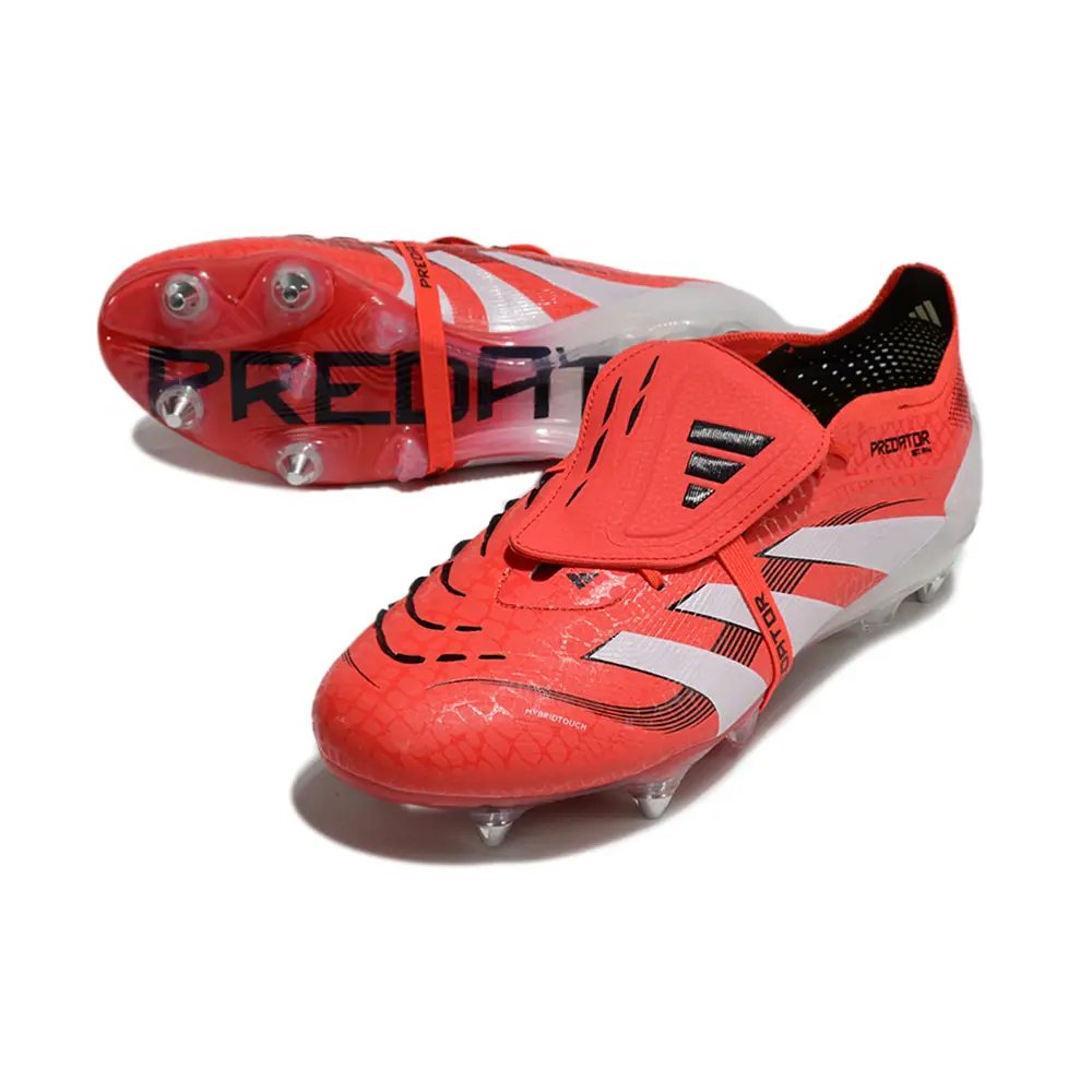 Chuteira Campo Adidas Predator | Trava Alumínio Vermelha