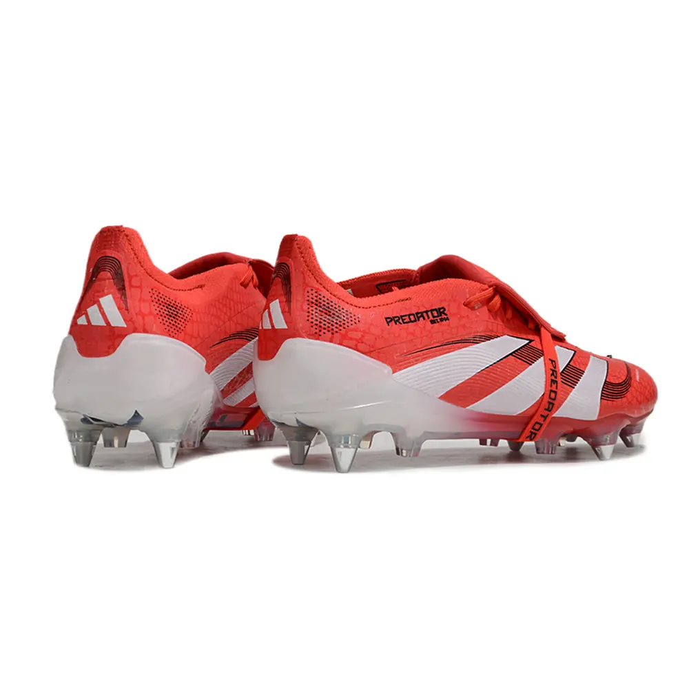 Chuteira Campo Adidas Predator | Trava Alumínio Vermelha