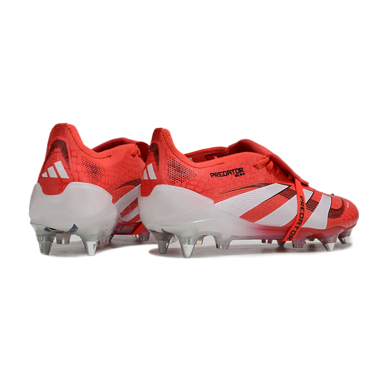 Chuteira Campo Adidas Predator | Trava Alumínio Vermelha