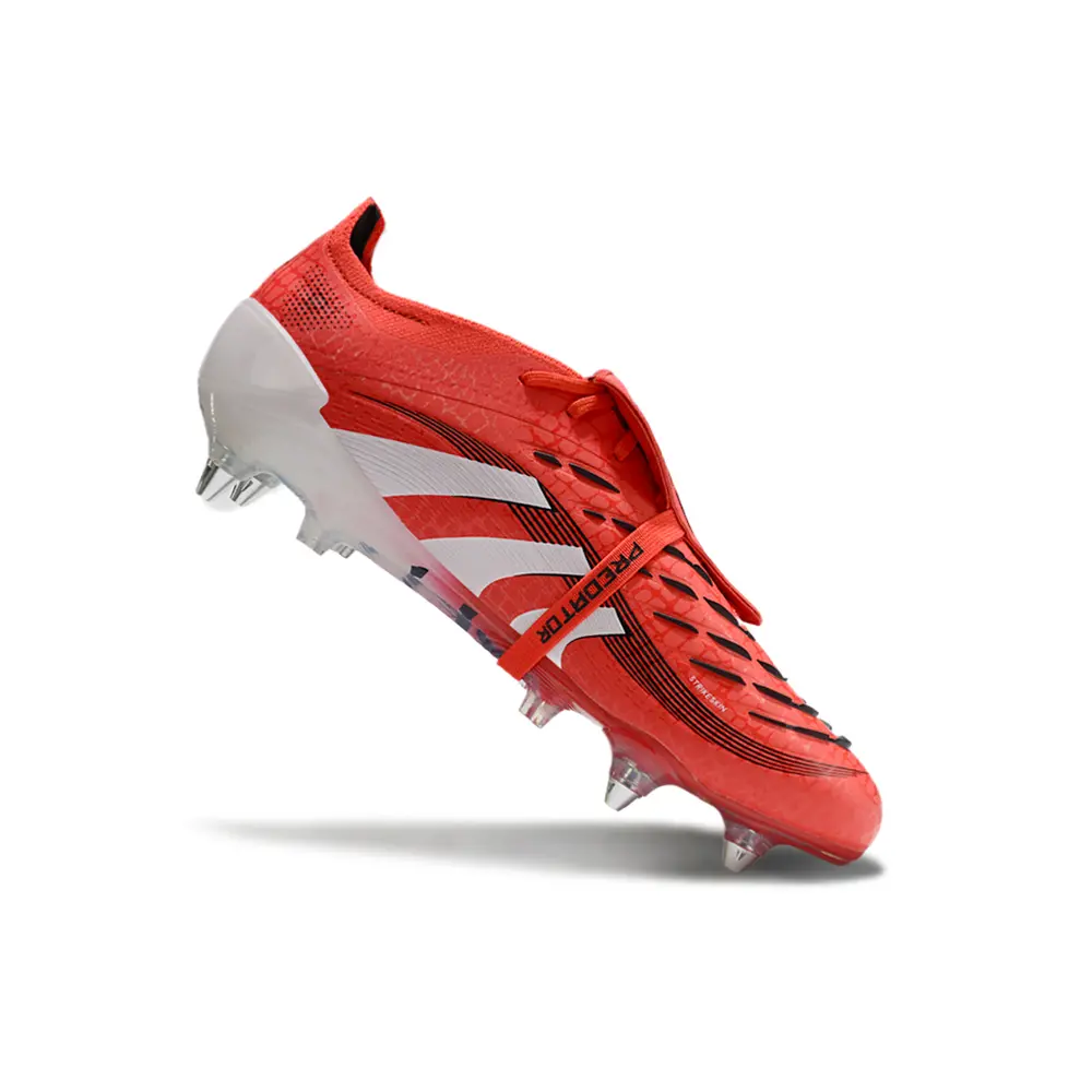 Chuteira Campo Adidas Predator | Trava Alumínio Vermelha