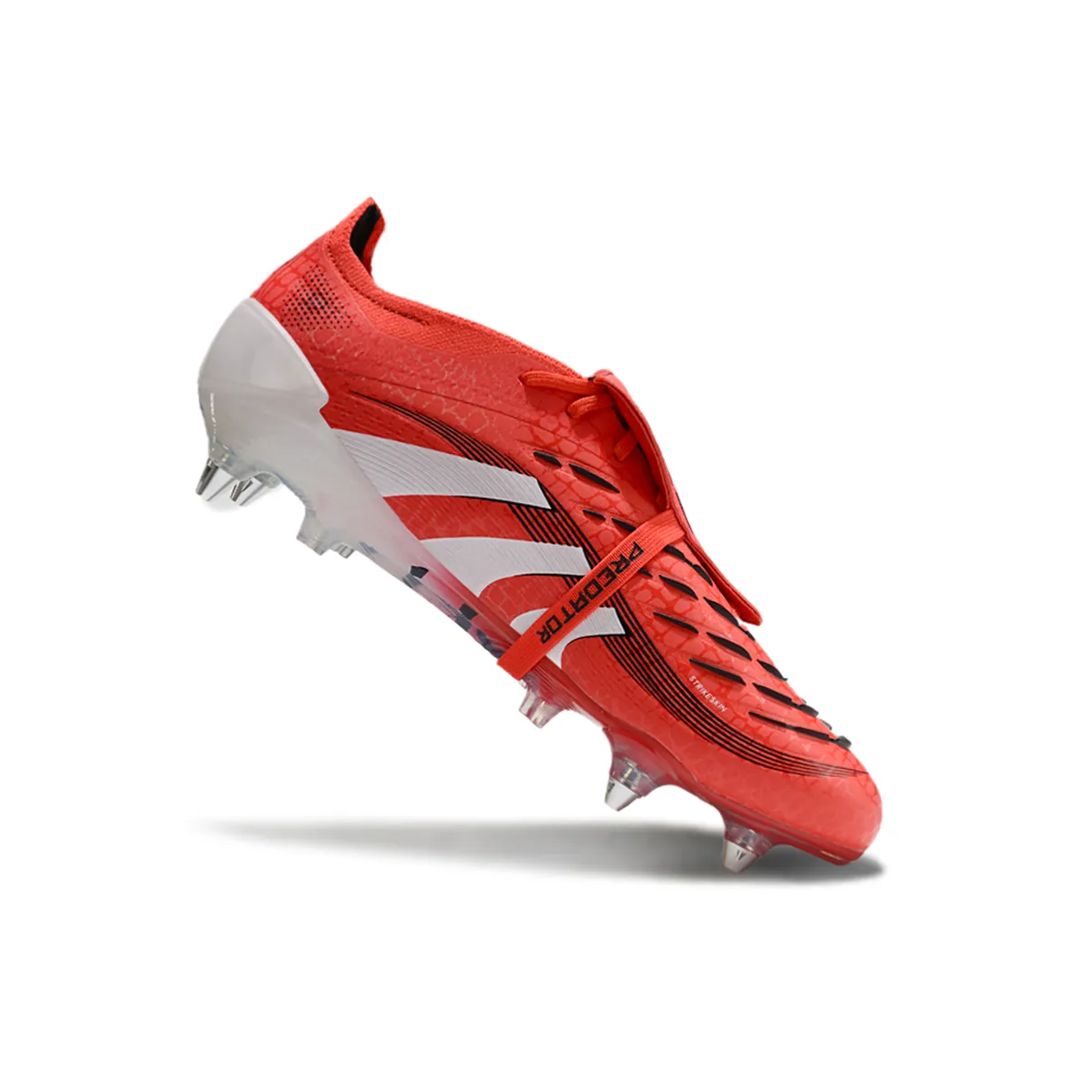 Chuteira Campo Adidas Predator | Trava Alumínio Vermelha