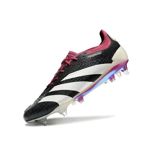 Chuteira Campo Adidas Predator Elite Ponta de Aluminio Preta e Roxa