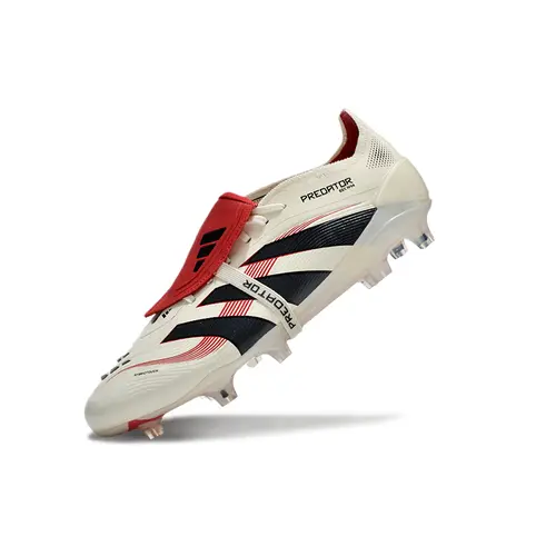 Chuteira Campo Adidas Predator FT 30 Elite FG Bege, Vermelha e Preta - Goal Hunter