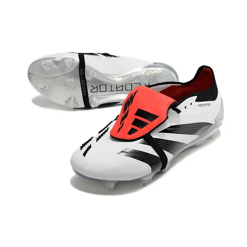 Chuteira Campo Adidas Predator FT 30 Elite FG Branca, Preto e Vermelho