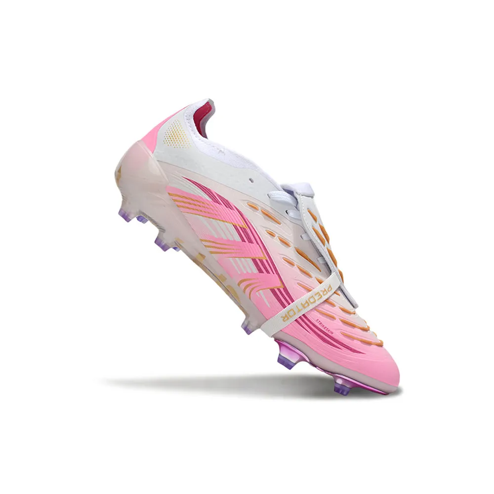 Chuteira Campo Adidas Predator FT 30 Elite FG Branco e Rosa