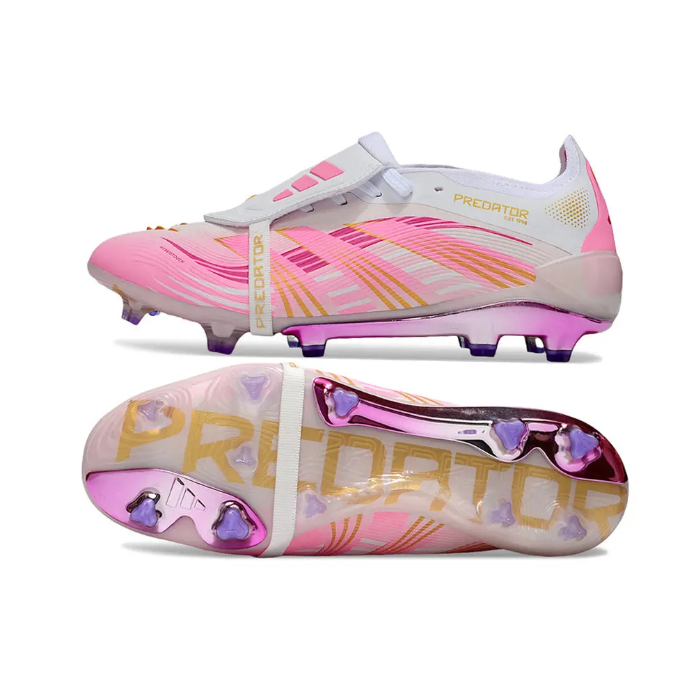 Chuteira Campo Adidas Predator FT 30 Elite FG Branco e Rosa