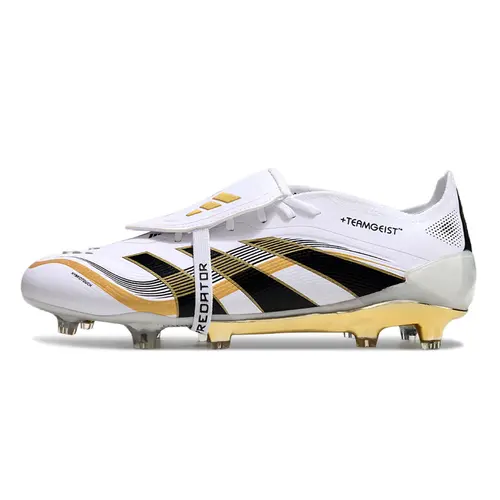 Chuteira Campo Adidas Predator FT 30 Elite FG Branco, Dourado e Preto - TEAMGEIST 