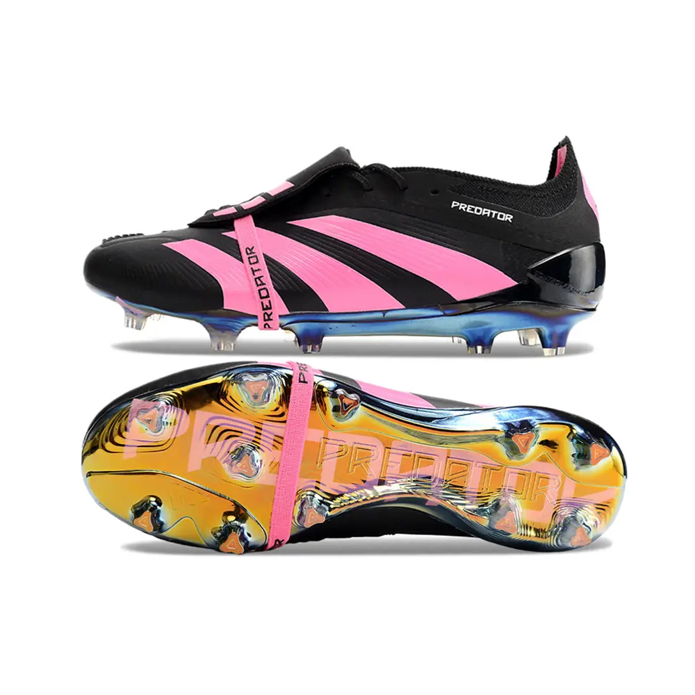 Chuteira Campo Adidas Predator | Elite FG Preta e Rosa