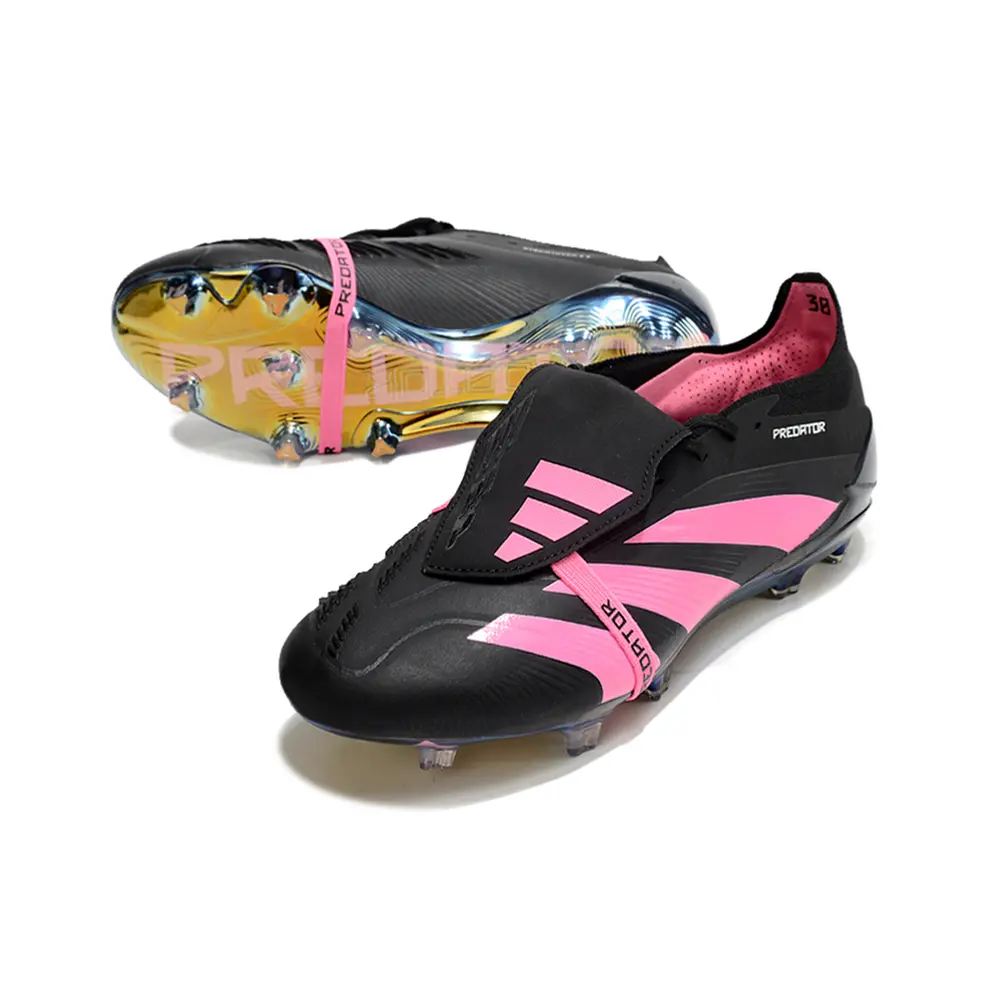 Chuteira Campo Adidas Predator | Elite FG Preta e Rosa